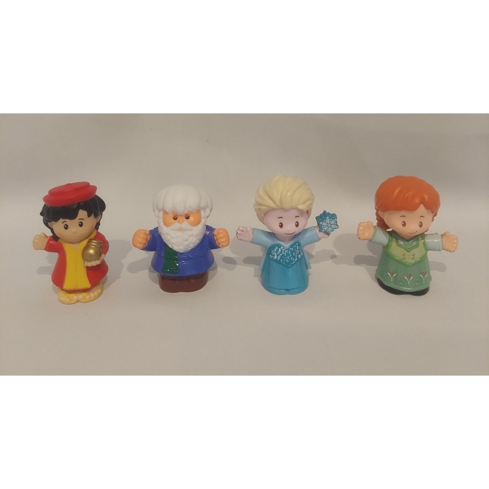 Fisher Price Little People Random Lot of 4 Elsa, Anna, Red Robed Wiseman,  Noah❤